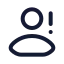 Userwarning icon with stroke rounded style