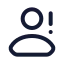 Userwarning icon with stroke standard style
