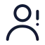 Userwarning icon with stroke standard style