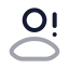 Userwarning icon with twotone rounded style