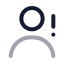 Userwarning icon with twotone rounded style