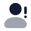 Userwarning icon with bulk rounded style