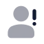 Userwarning icon with bulk rounded style