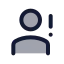 Userwarning icon with duotone standard style