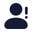 Userwarning icon with solid rounded style