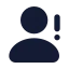 Userwarning icon with solid standard style