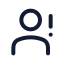 Userwarning icon with stroke rounded style