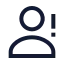 Userwarning icon with stroke sharp style