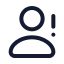 Userwarning icon with stroke standard style