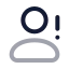 Userwarning icon with twotone rounded style