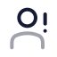 Userwarning icon with twotone rounded style