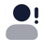 Userwarning icon with bulk rounded style