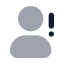 Userwarning icon with bulk rounded style