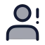 Userwarning icon with duotone standard style