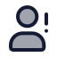 Userwarning icon with duotone standard style
