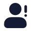 Userwarning icon with solid rounded style