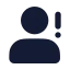 Userwarning icon with solid standard style