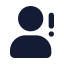 Userwarning icon with solid standard style