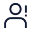 Userwarning icon with stroke sharp style