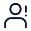 Userwarning icon with stroke standard style