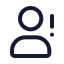 Userwarning icon with stroke standard style