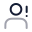 Userwarning icon with twotone rounded style