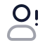 Userwarning icon with twotone rounded style