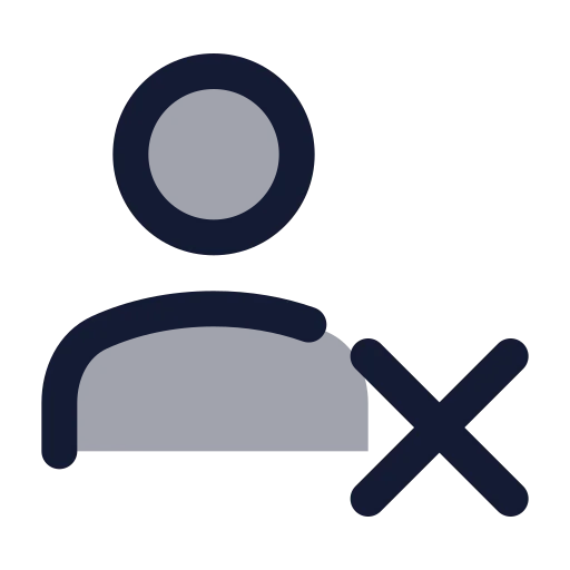 User X Icon in Duotone Rounded style