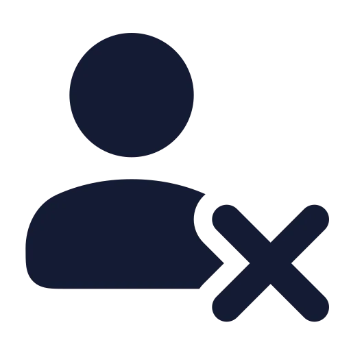User X Icon in Solid Rounded style