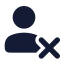 Userx icon with solid rounded style