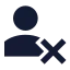 Userx icon with solid sharp style