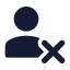 Userx icon with solid standard style