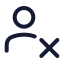 Userx icon with stroke rounded style