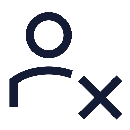 User X Icon in Stroke Sharp style