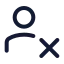 Userx icon with stroke standard style