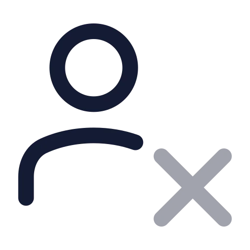 User X Icon in Twotone Rounded style