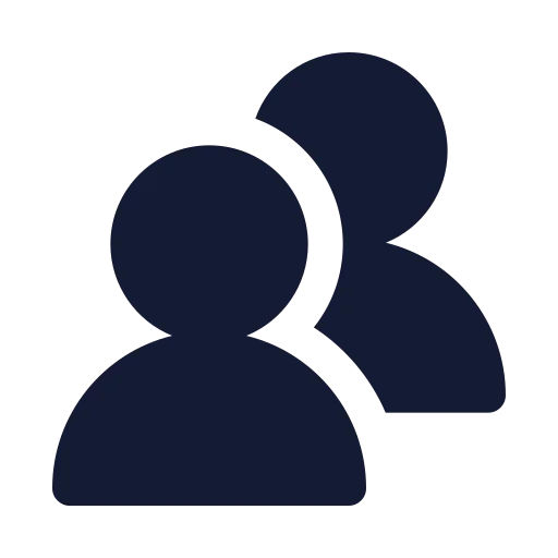 Users Round Icon in Solid Rounded style
