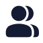Users icon with solid rounded style