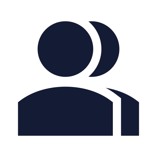 Users Icon in Solid Sharp style