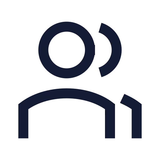 Users Icon in Stroke Sharp style