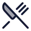 Utensilscrossed icon with duotone standard style