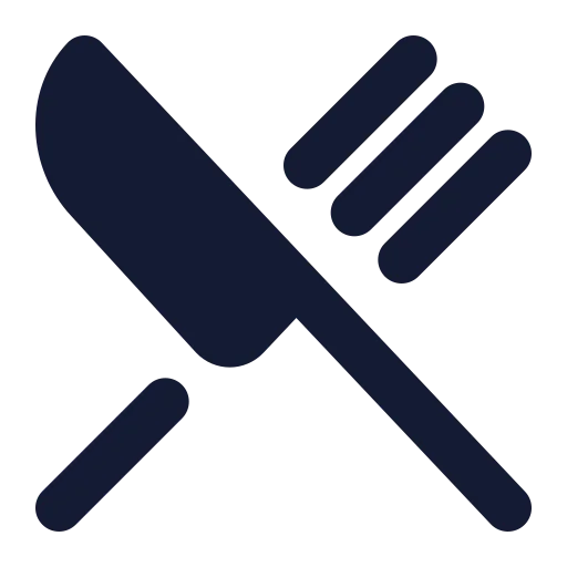 Utensils Crossed Icon in Solid Rounded style