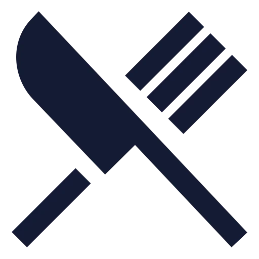 Utensils Crossed Icon in Solid Sharp style