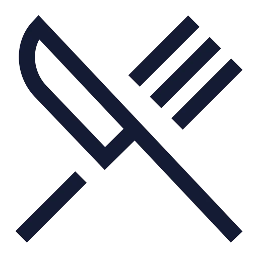 Utensils Crossed Icon in Stroke Sharp style