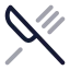 Utensilscrossed icon with twotone rounded style