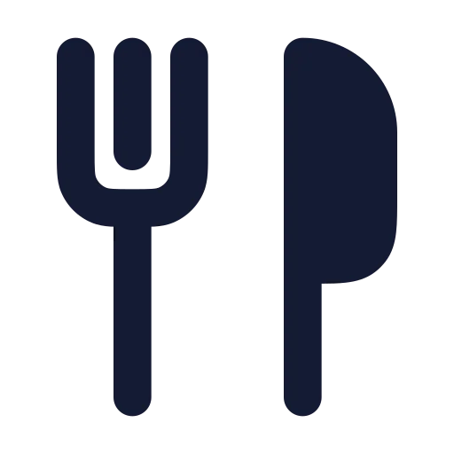 Utensils Icon in Solid Rounded style