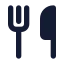 Utensils icon with solid standard style