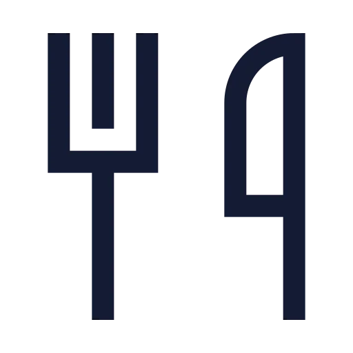 Utensils Icon in Stroke Sharp style