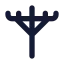 Utilitypole icon with solid rounded style