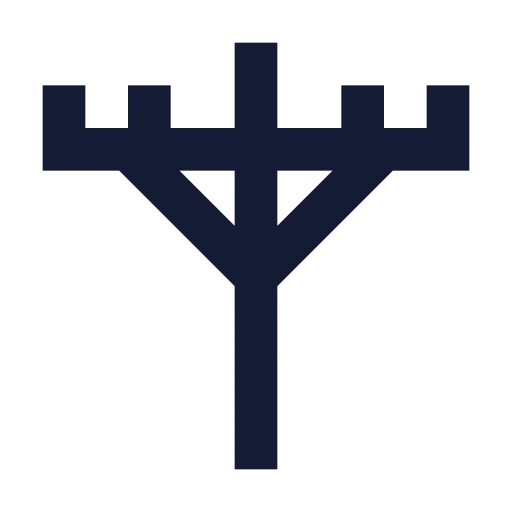 Utility Pole Icon in Solid Sharp style